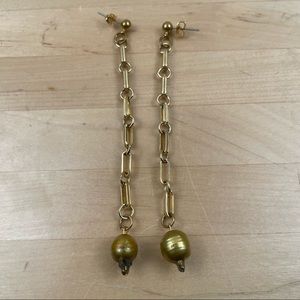 Baroque freshwater pearl duster earrings